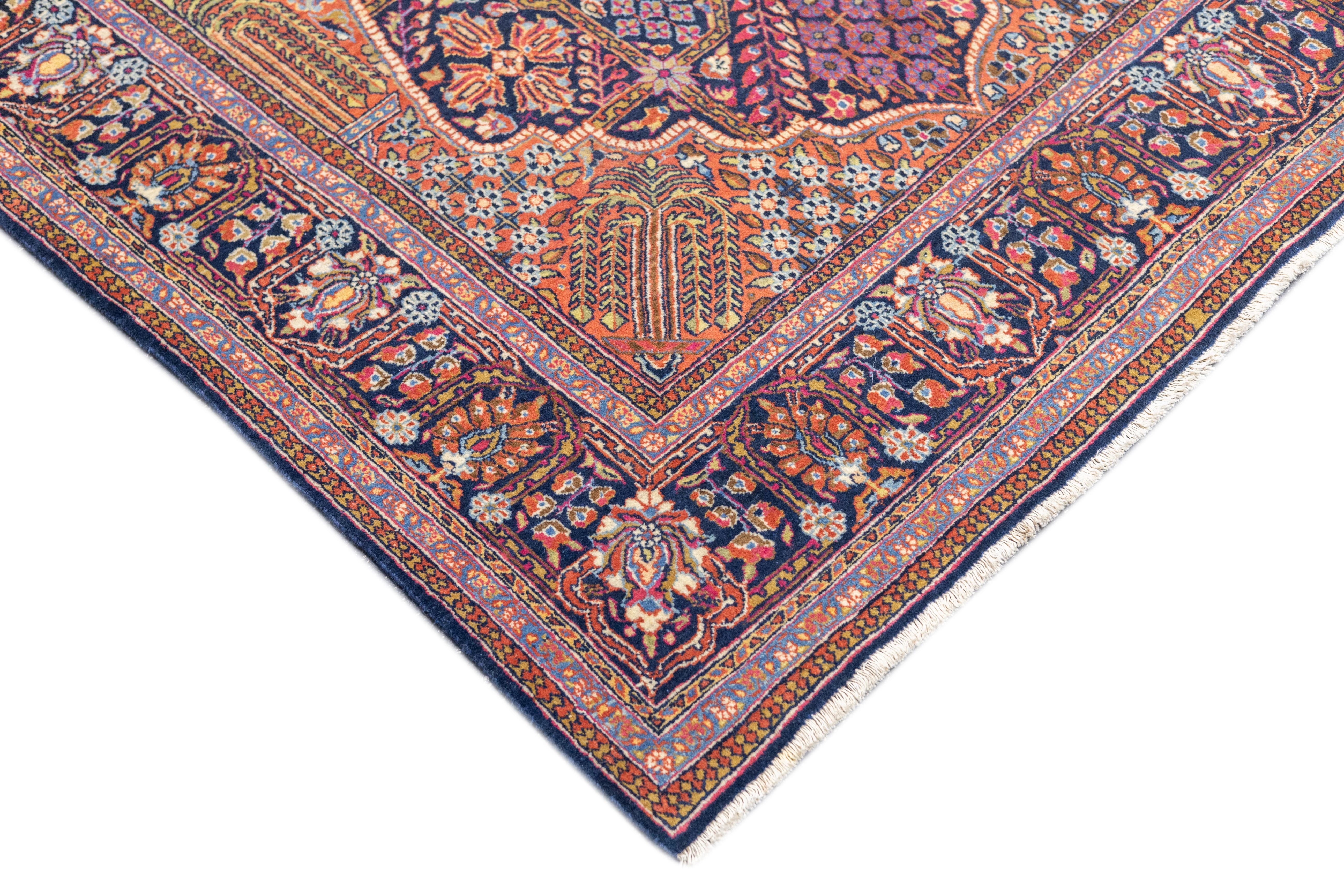 Antiker Dabir Kashan-Teppich 4'5'' x 6'10'' (Persisch) im Angebot