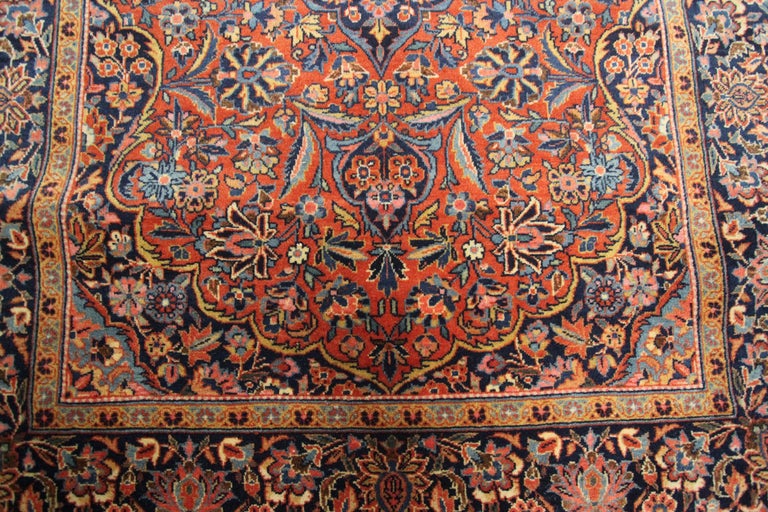 Antique Dabir Kashan Rug Persian Rug Kork Wool 1900 For Sale at 1stDibs
