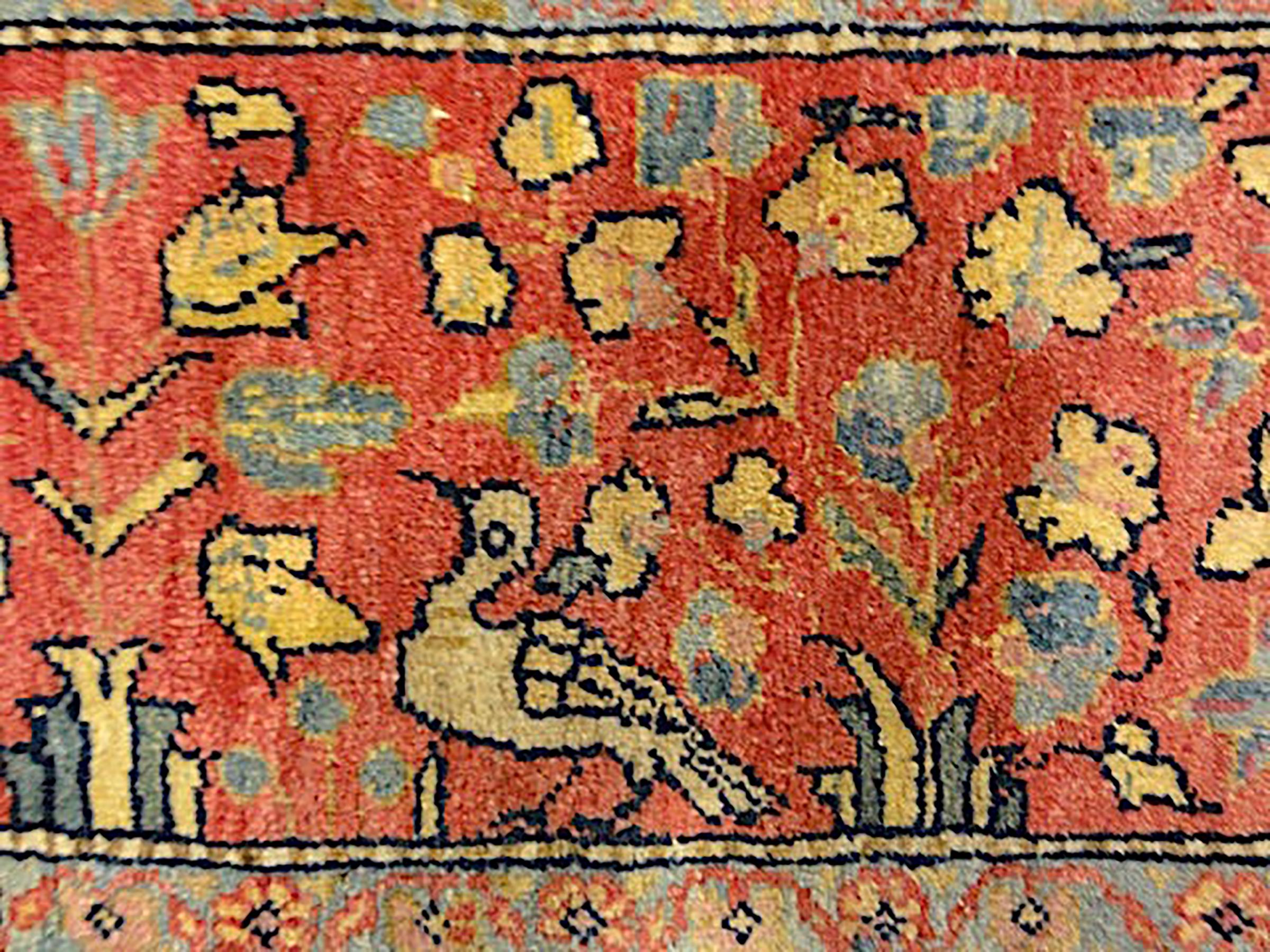 Antiker Dabir Sanaye Kashan Lebensbaum-Teppich  CIRCA 1880 (Handgewebt) im Angebot
