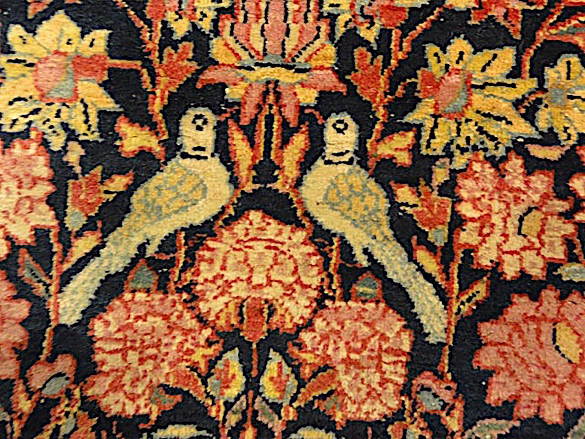 Antiker Dabir Sanaye Kashan Lebensbaum-Teppich  CIRCA 1880 (Wolle) im Angebot