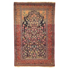 Antique Dabir Sanaye Kashan Tree of Life Rug Circa 1880 Antique Dabir Sanaye Kashan Tree of Life Rug Circa 1880