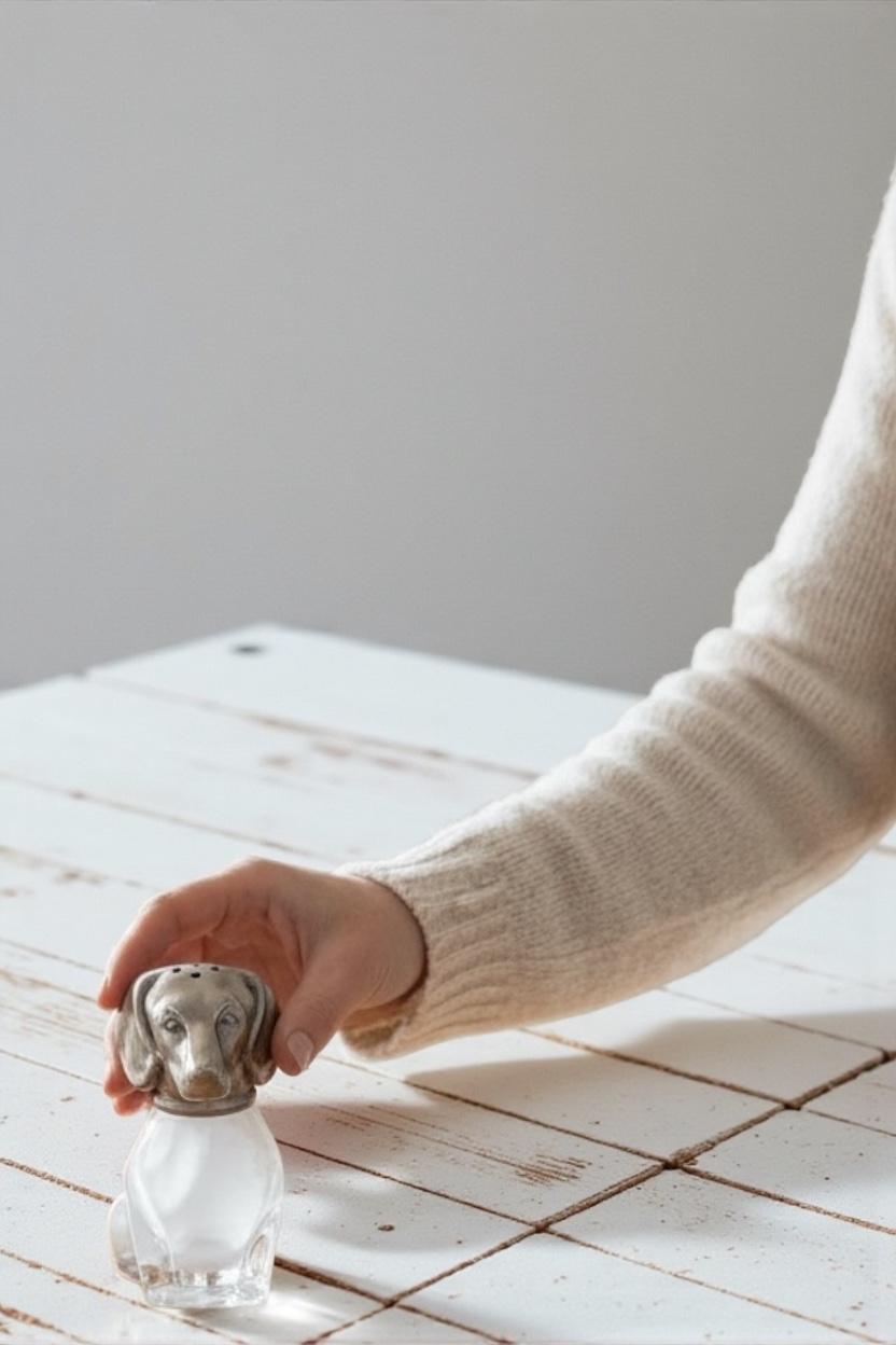 Anciennes salières et poivrières en forme de teckel avec têtes en argent .800, Allemagne 1900 en vente 13