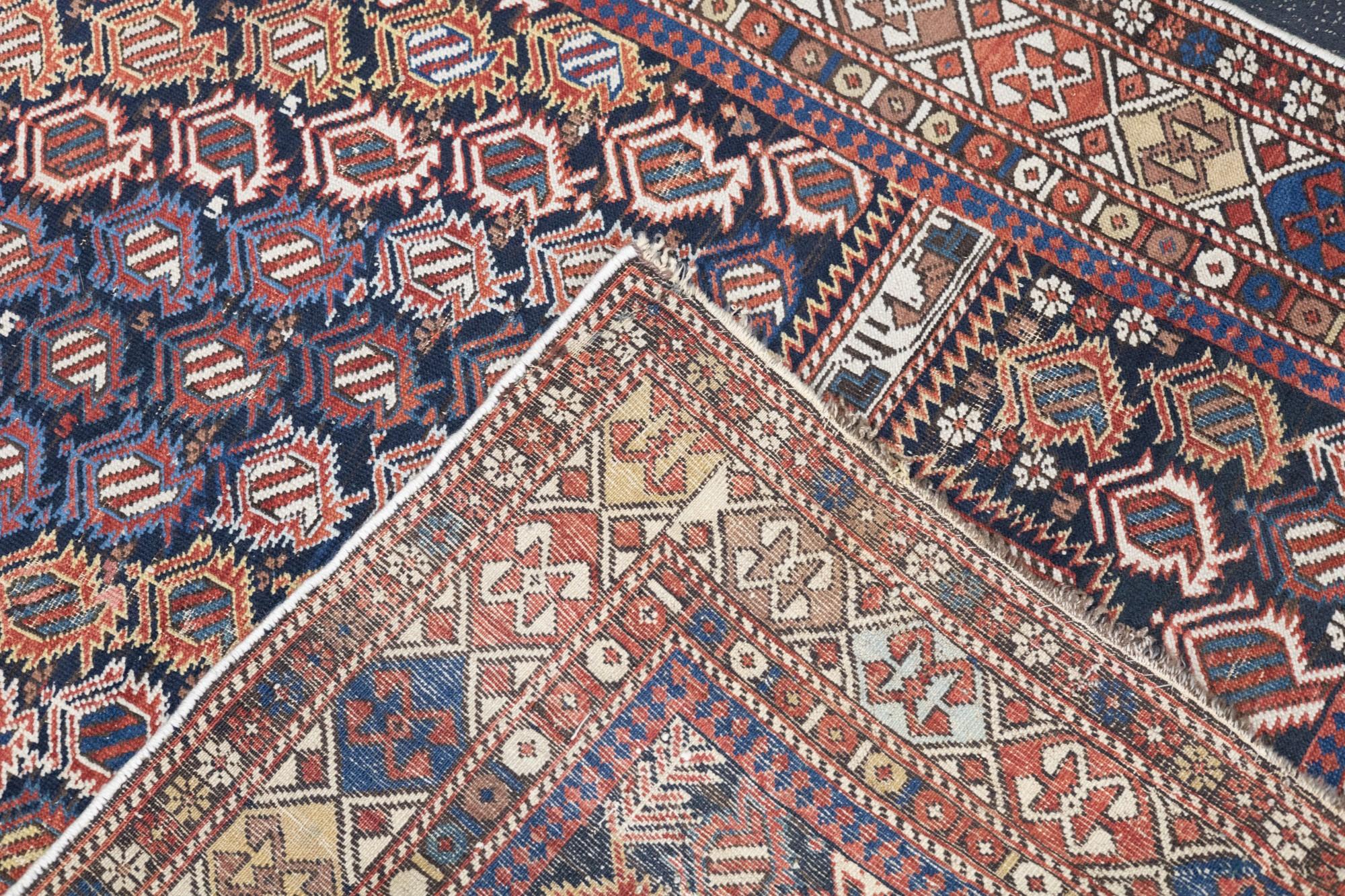 Antique Dagestan Marasali Rug 3'8'' x 4'6'' In Good Condition For Sale In New York, NY
