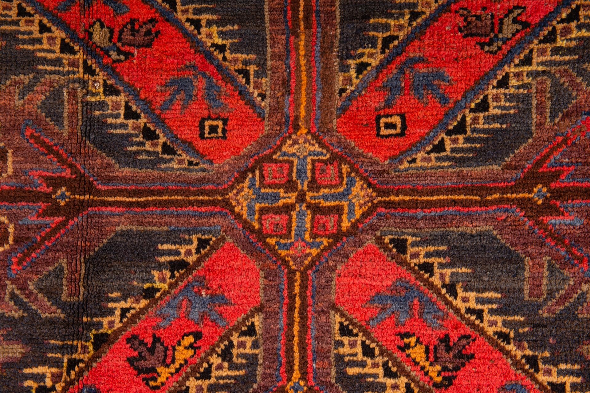 Antique Daghestan Square Little Caucasian Carpet 1