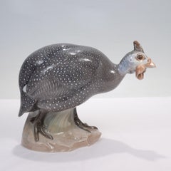 Antique Dahl Jensen for B&G Guinea Hen Porcelain Figurine Number 1735
