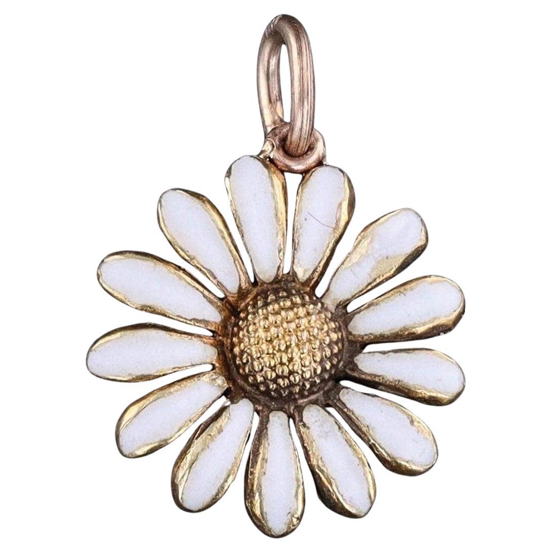 Antique Daisy Charm of 14k Gold