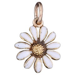 Antique Daisy Charm of 14k Gold