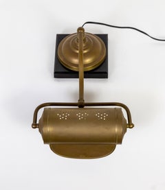 Antique Dale Co. Brass Piano Lamp w/ Slate Base