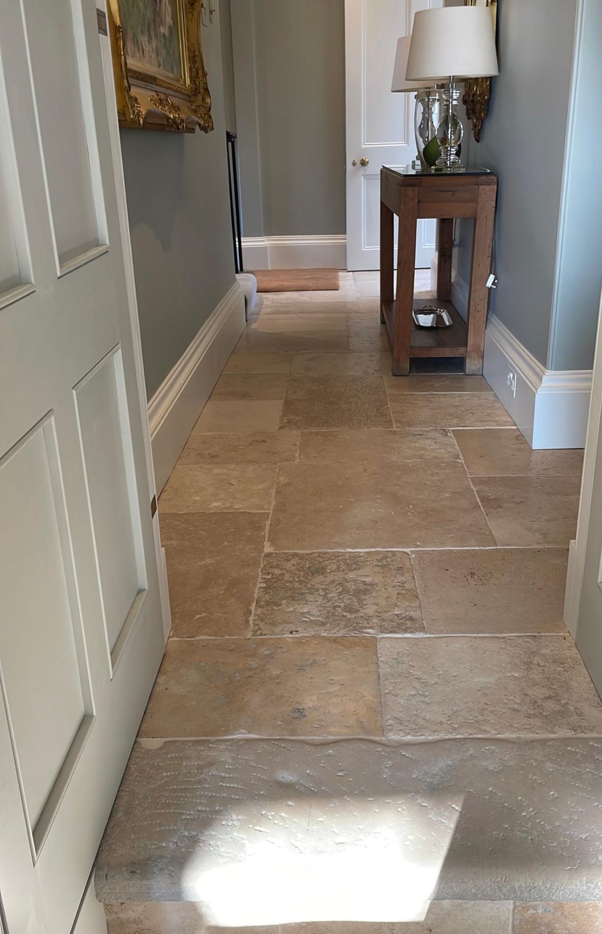 Italian Antique Dalles De Bourgogne Limestone Flooring, 18th Century For Sale