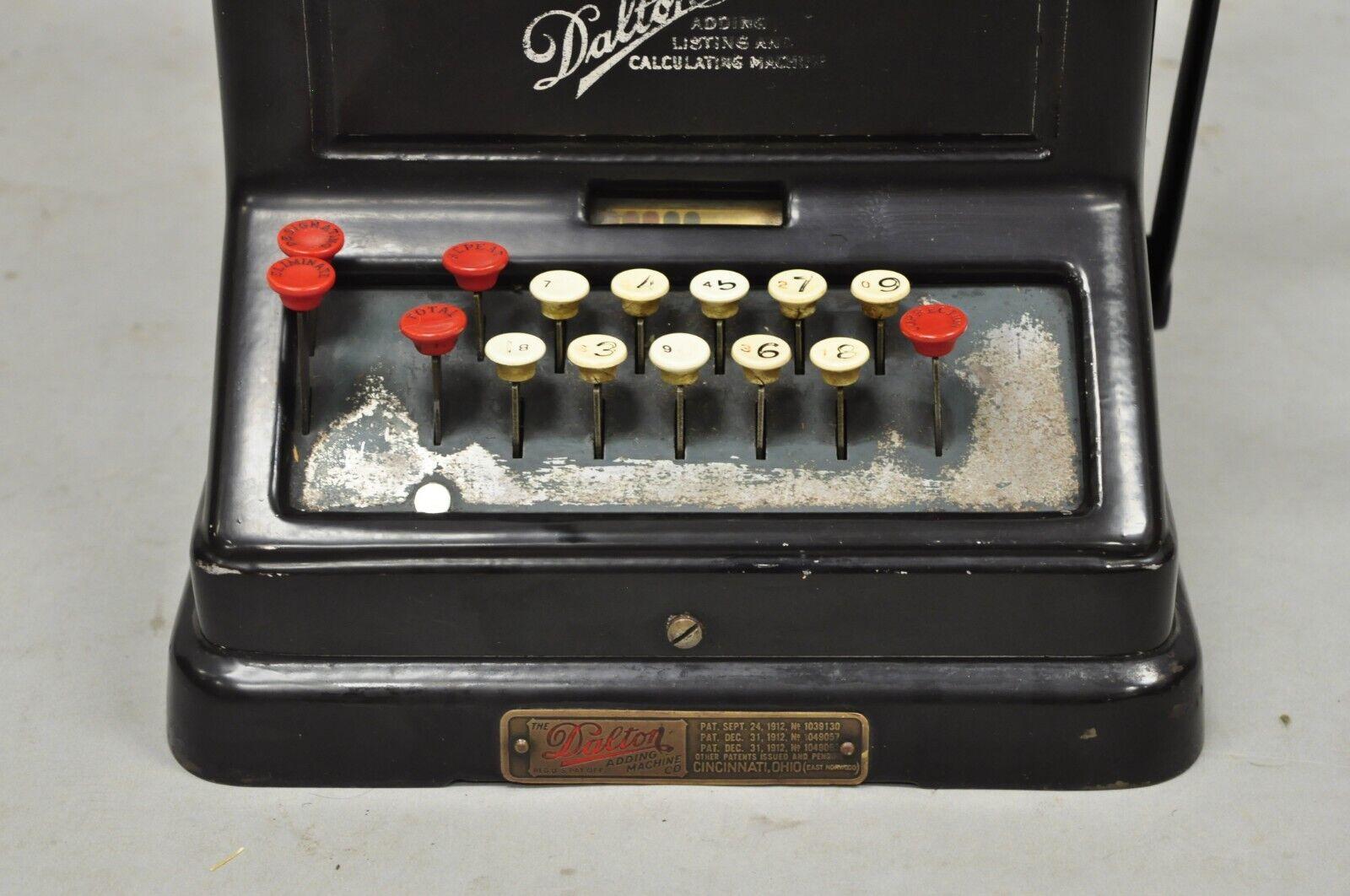 Ancien calculateur de machine Dalton Adding Machine Modèle 70607, Pat. 1912 4