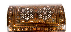 Antique Damascus Mother-of-pearl and Specimen Wood Inlaid Table Chest
