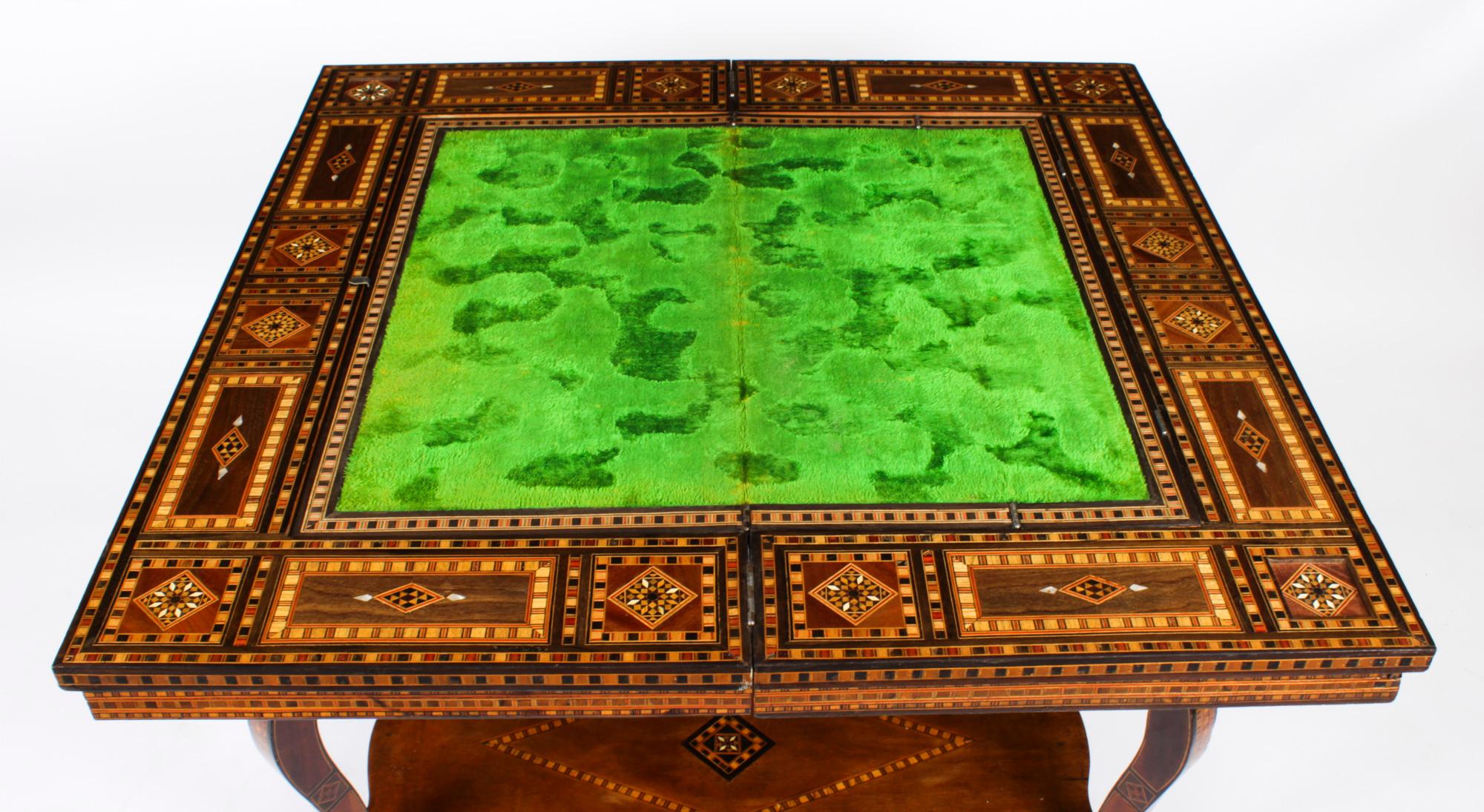 Ancienne table de jeu incrustée syrienne de Syrie, jeu d'échecs et backgammon, début du 20e siècle 5