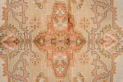 Antique Dandelion Oushak with Large Medallion