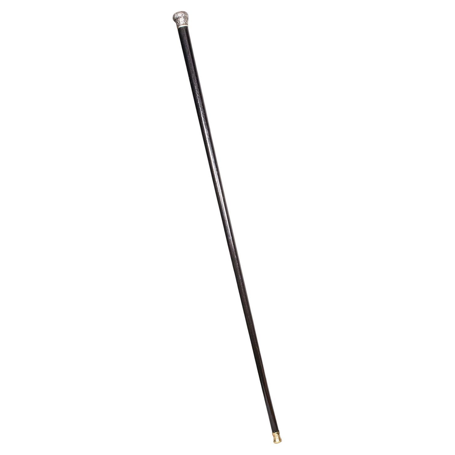 Antique Dandy’s Walking Cane, English, Stick, Ebonised, Victorian, 1889 Hallmark