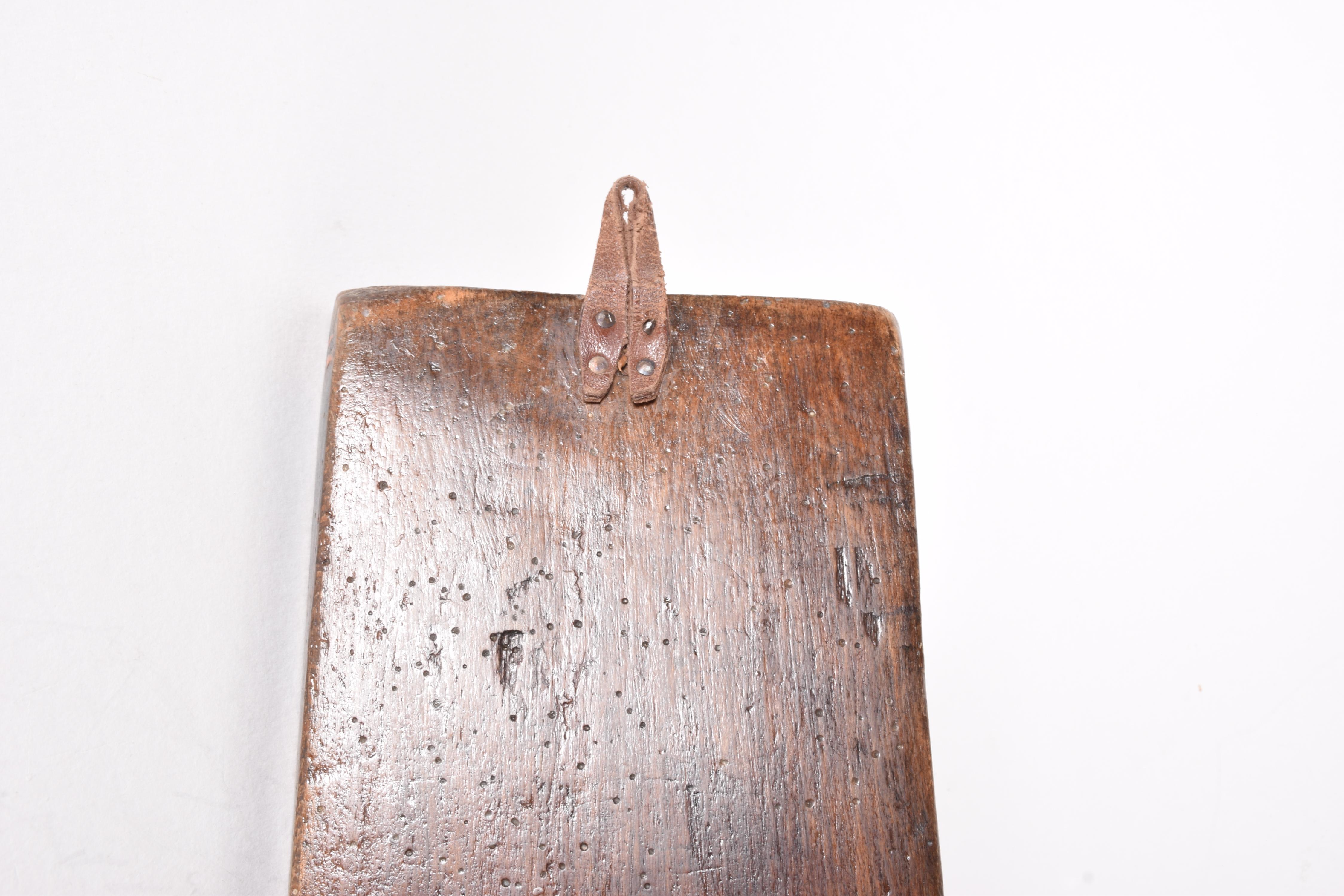 Antique Danish 1841 Mangle Board Wedding Love Gift Colorful Hand-Carved Wood For Sale 7