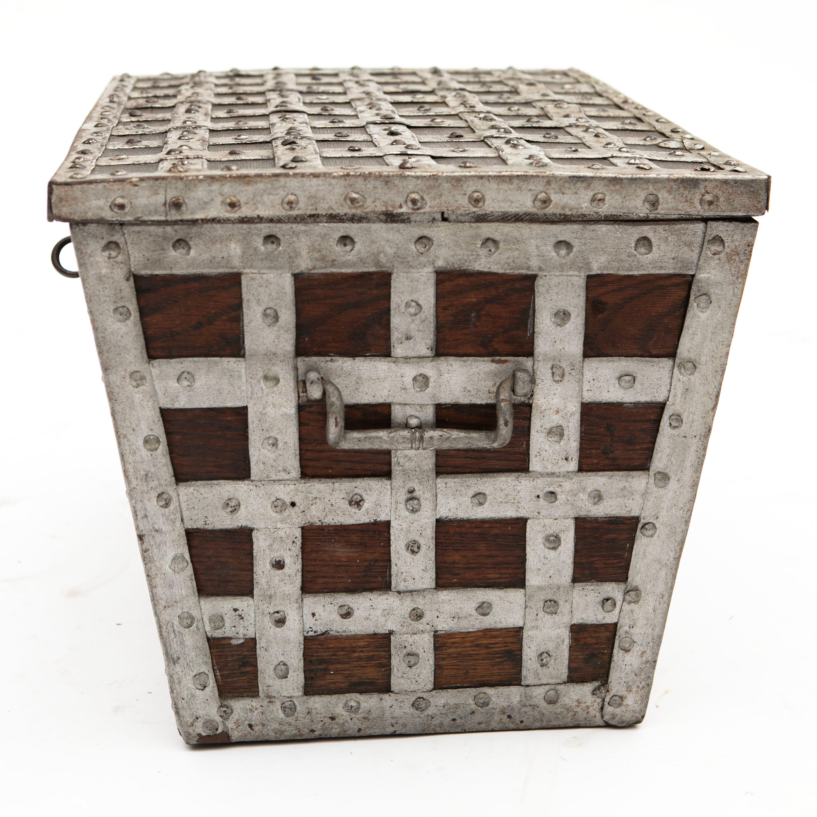 Danish 18th Century Baroque Strongbox Safe Chest For Sale 3