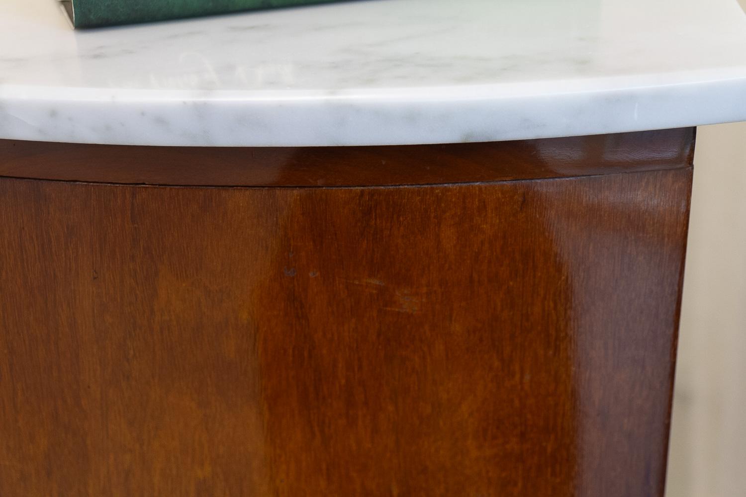 Antique Danish Bedside Tables with Marble Tops, 1900s. Set of 2. 10