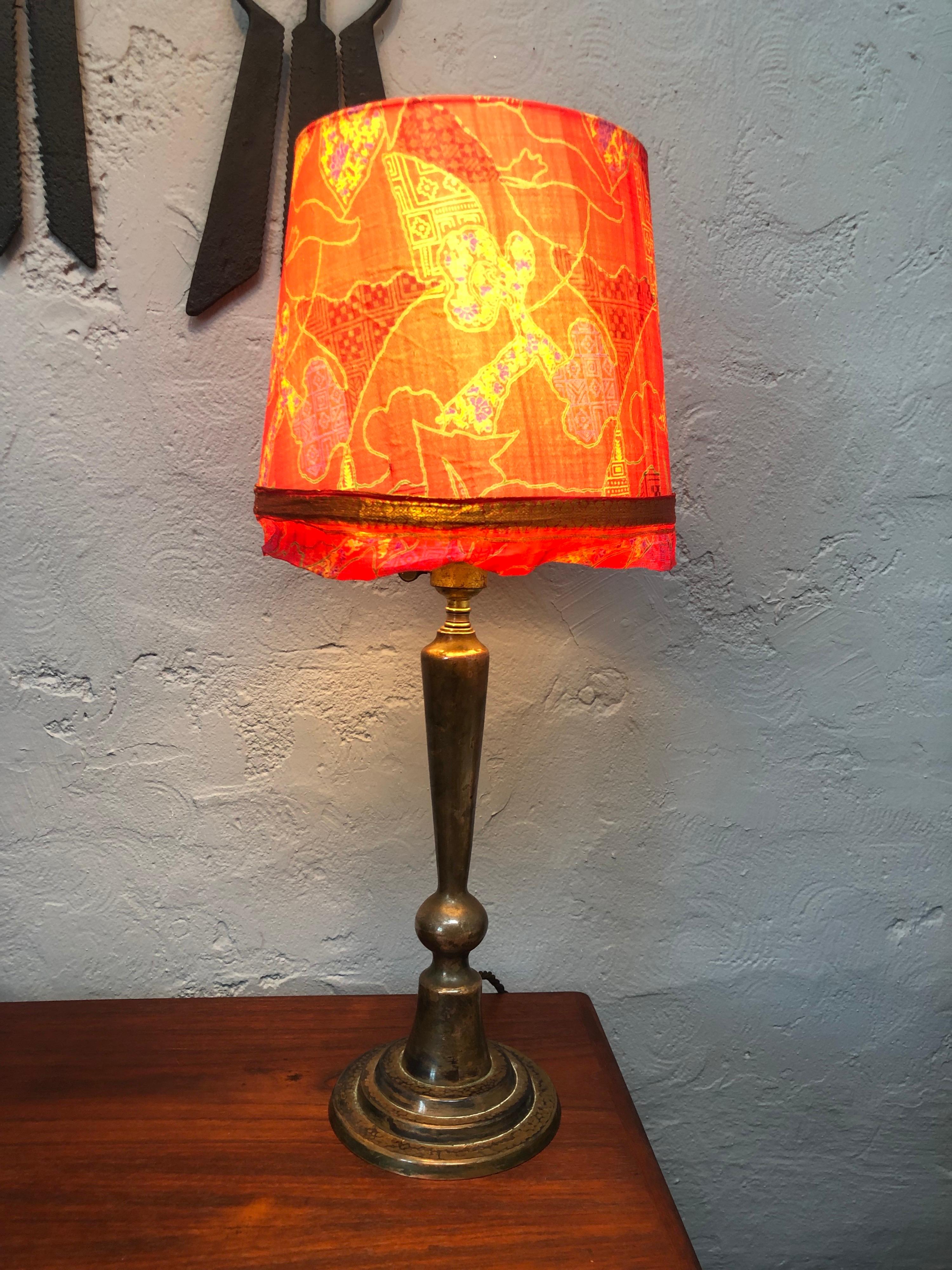 Antique Danish Brass Art Deco Table Lamp For Sale 8