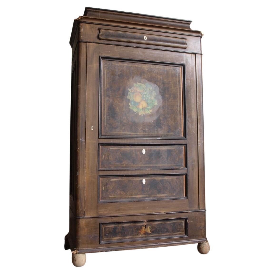 Antique Danish Cabinet Late 1800s For Sale