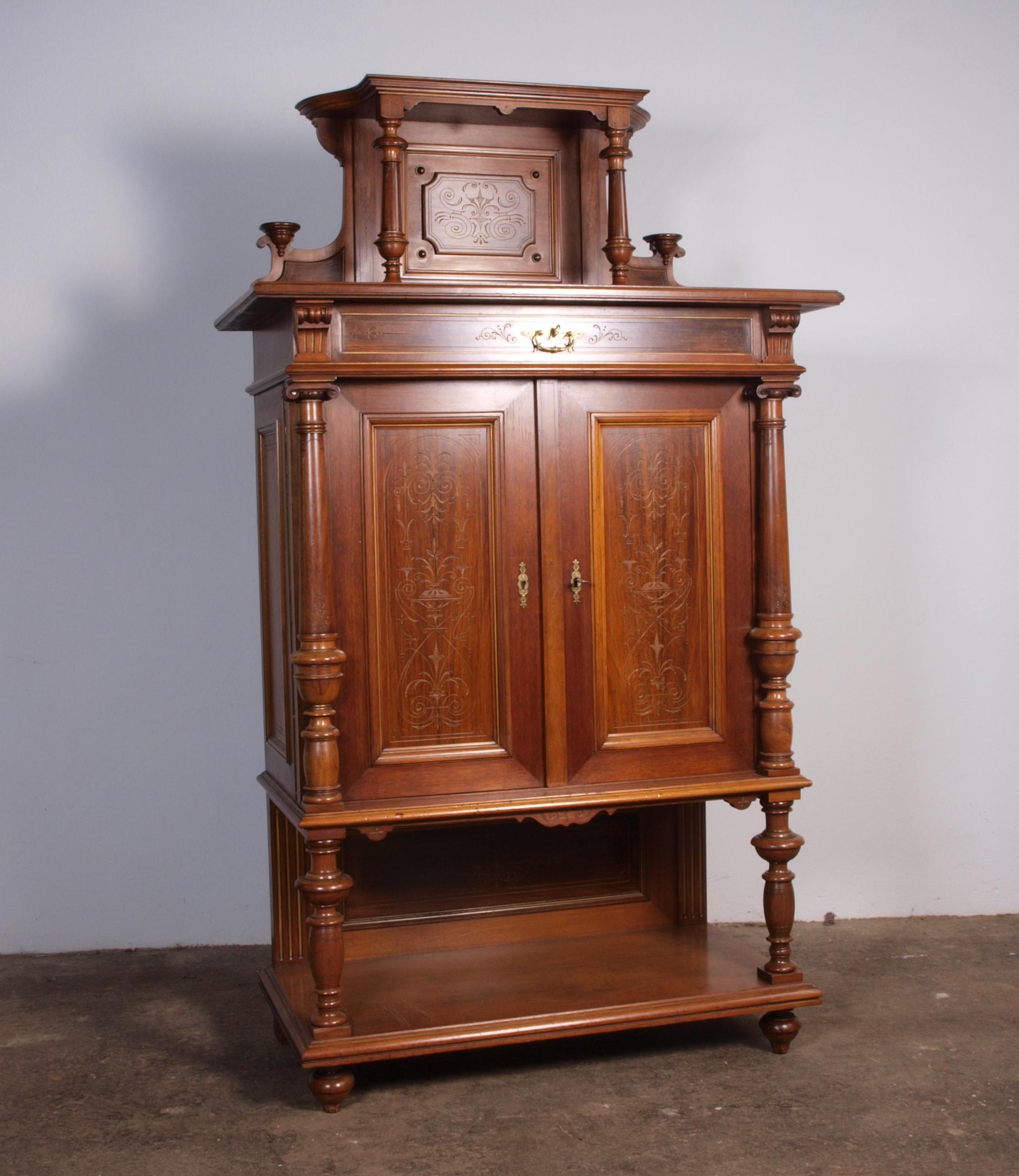 Antique Danish Cabinet, Mahogany For Sale 7