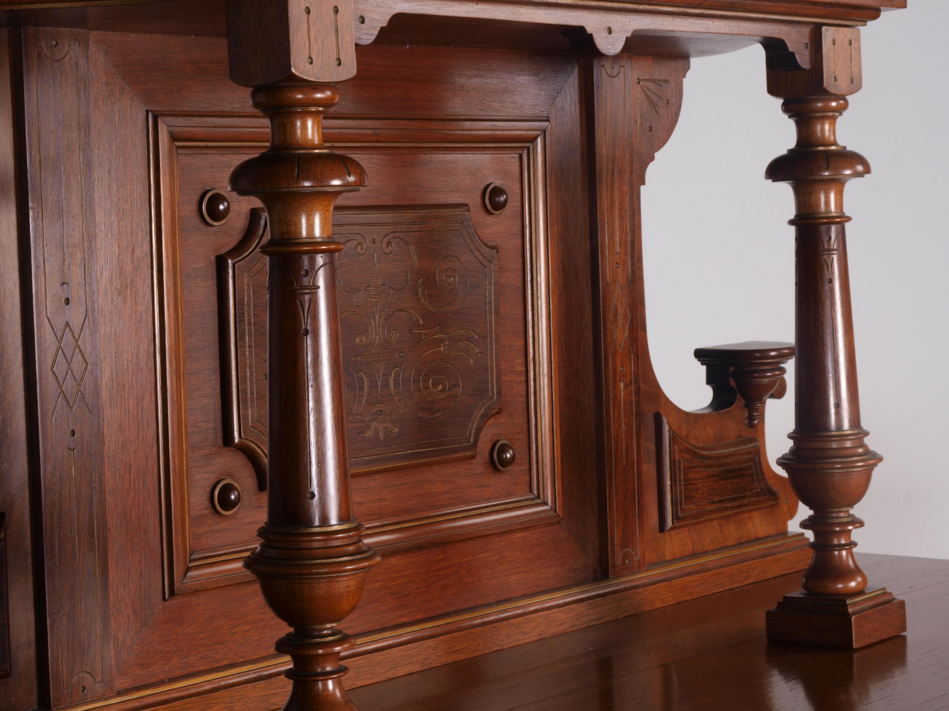 Antique Danish Cabinet, Mahogany For Sale 9