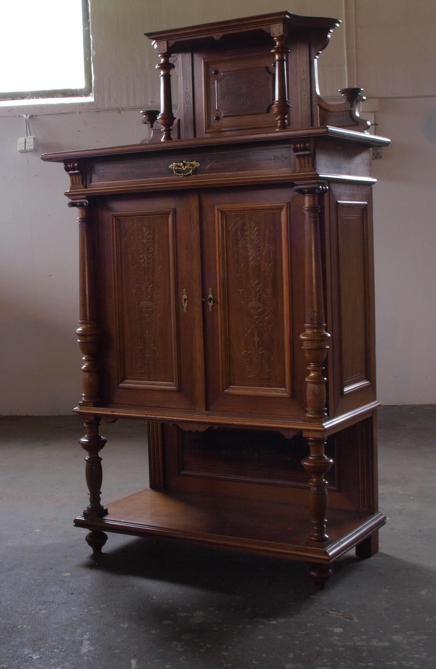 Late 19th Century Antique Danish Cabinet, Mahogany For Sale