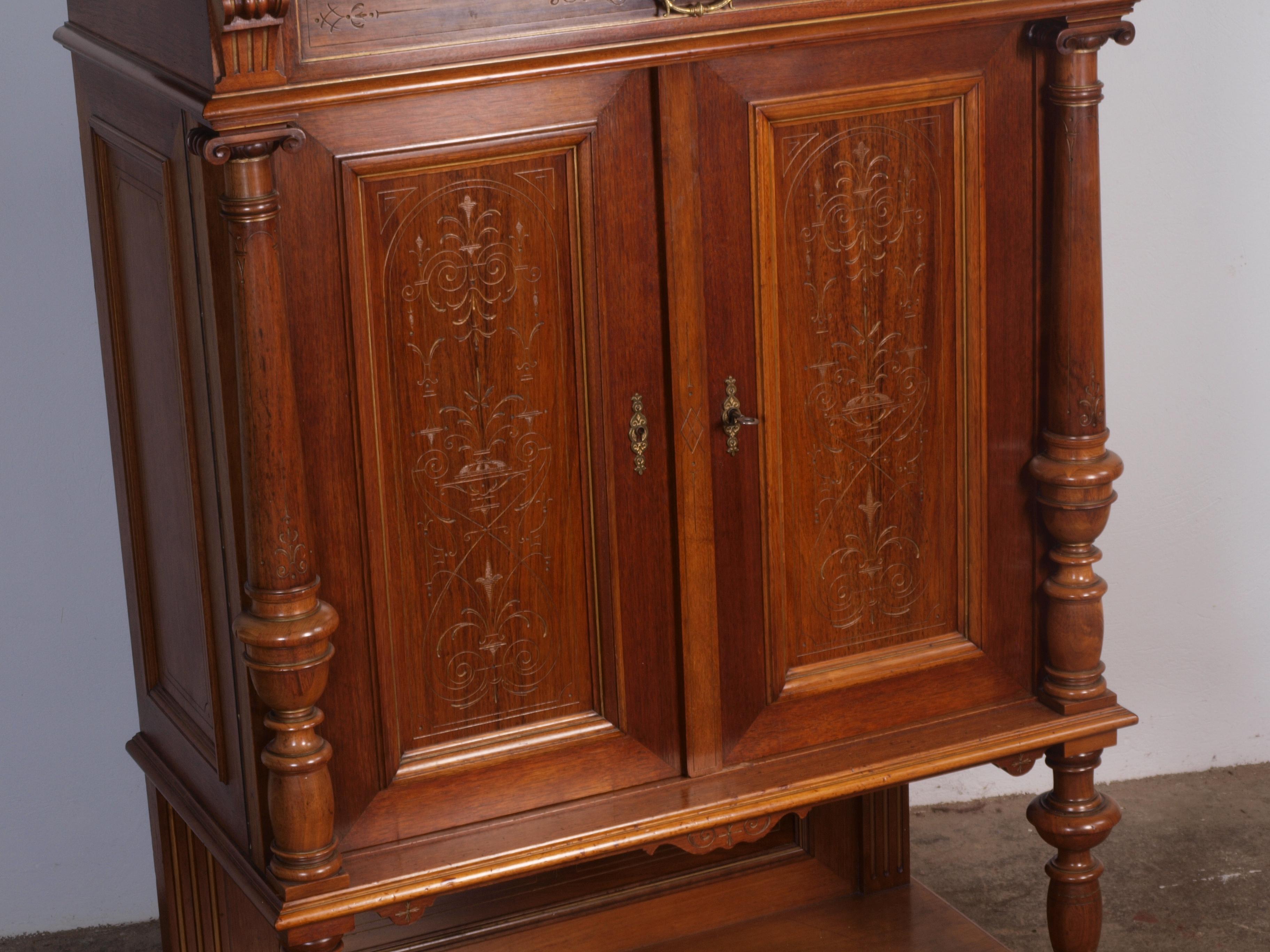 Antique Danish Cabinet, Mahogany For Sale 2