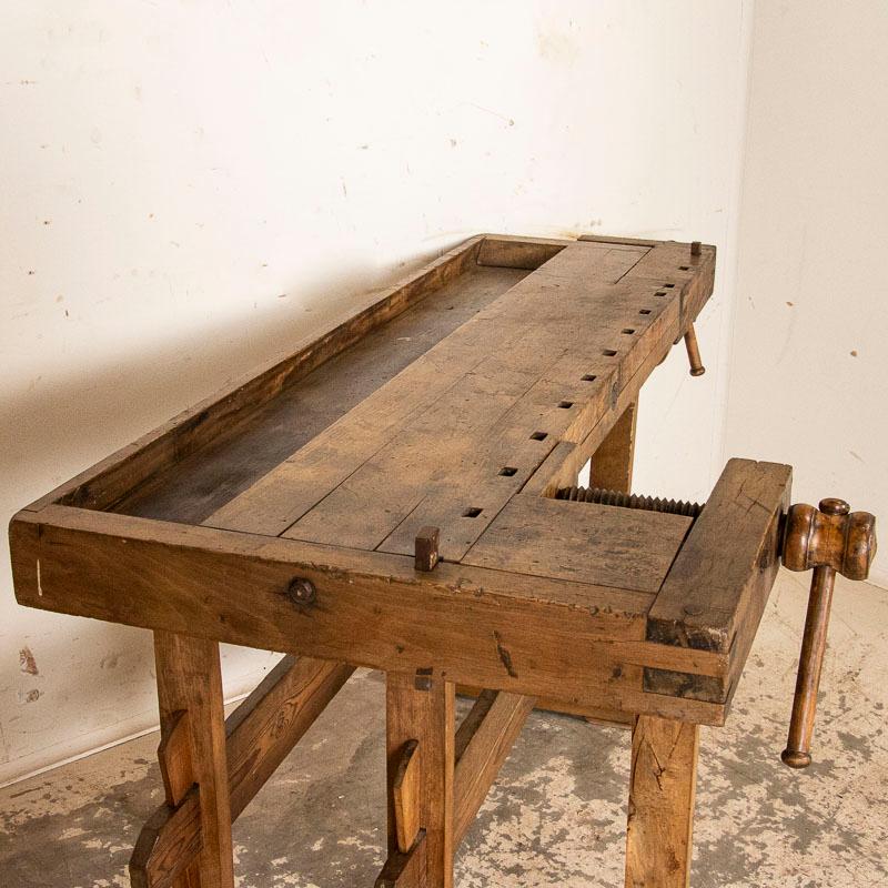 Antique Danish Carpenter's Work Bench In Good Condition In Round Top, TX