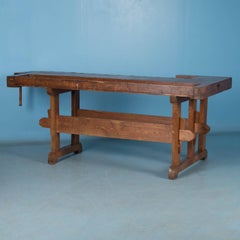 Antique Danish Carpenter's Workbench or Console Table