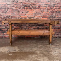 Antique Danish Carpenter's Workbench or Console Table