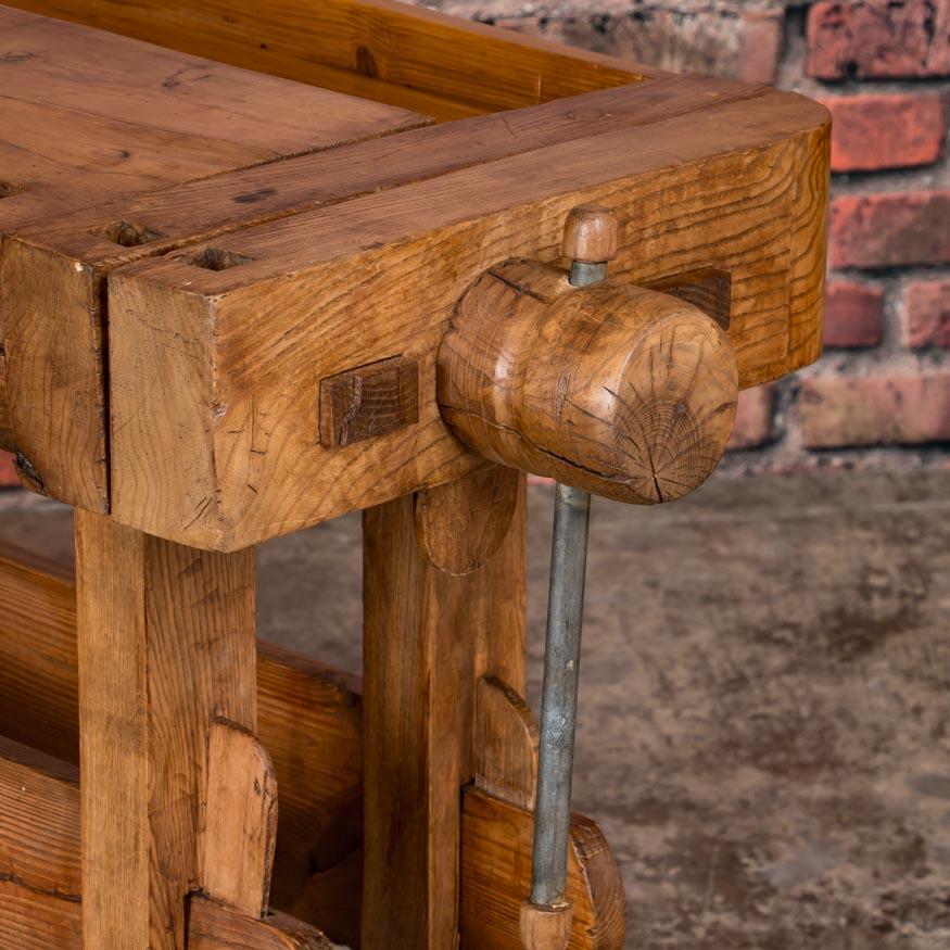 Antique Danish Carpenter's Workbench or Console Table In Good Condition In Round Top, TX