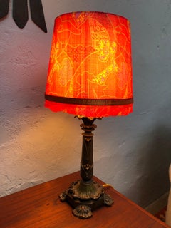 Antique Danish Cast Bronze Table Lamp