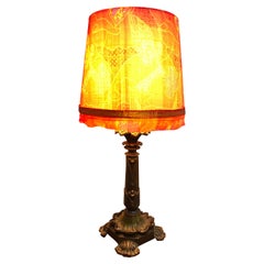 Used Danish Cast Bronze Table Lamp