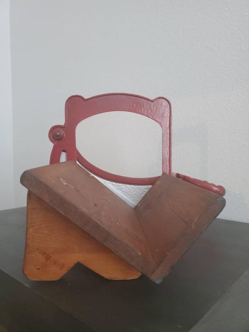 Antique Danish Cast Iron Bread Cutter 2