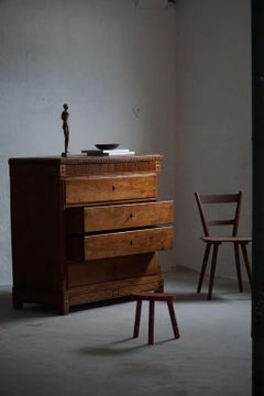 Ancienne commode danoise en chêne, fabriquée à la fin du 18ème siècle, Louis 16