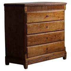 Antique Danish Chest of Drawers in Oak, Made in Late 18th Century, Louis 16