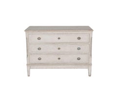 Antique Danish Chest of Drawers in Painted Oak and Pine, circa 19th Century