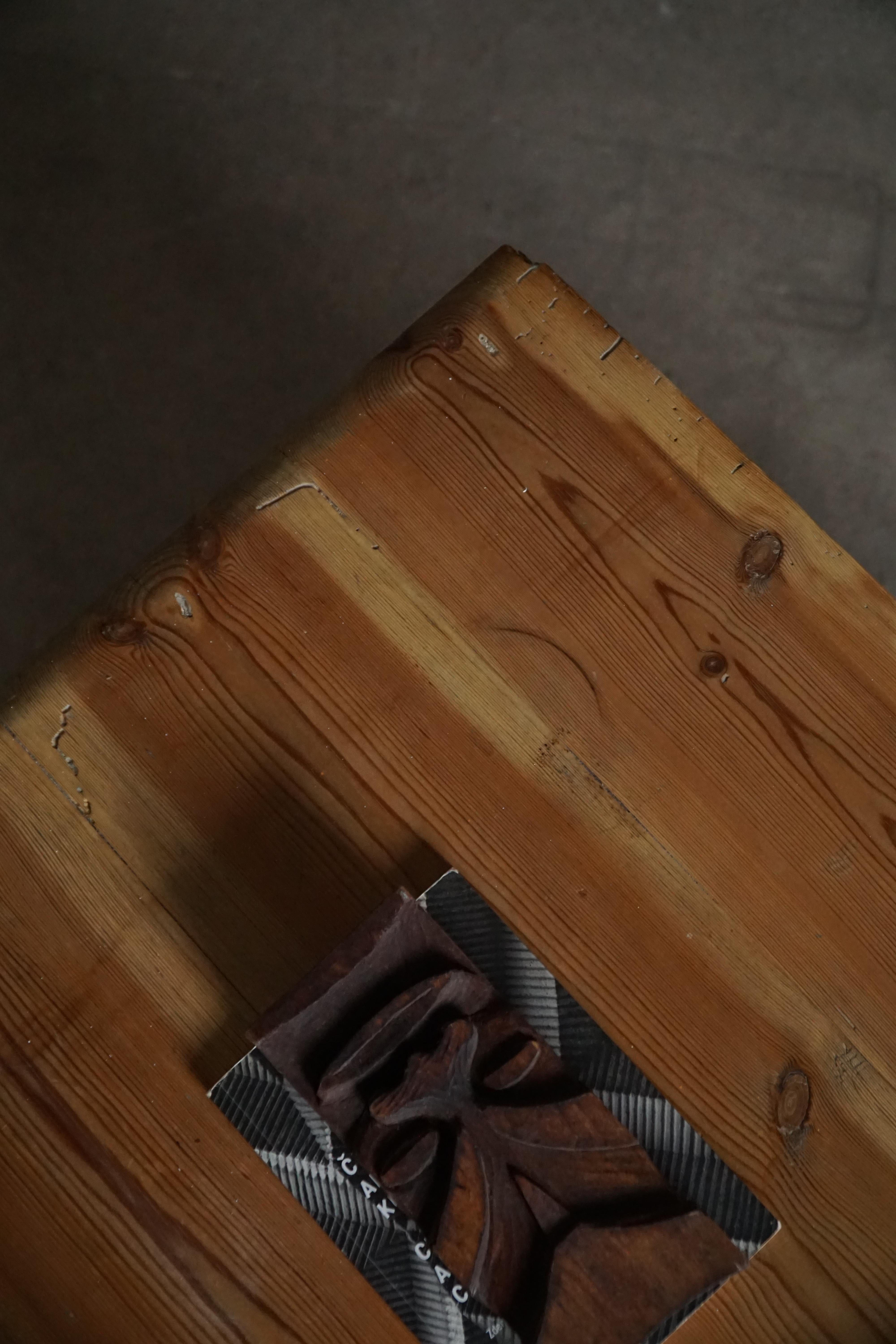 Antique Danish Chest of Drawers in Pine with Ball Feets, Late 19th Century For Sale 7