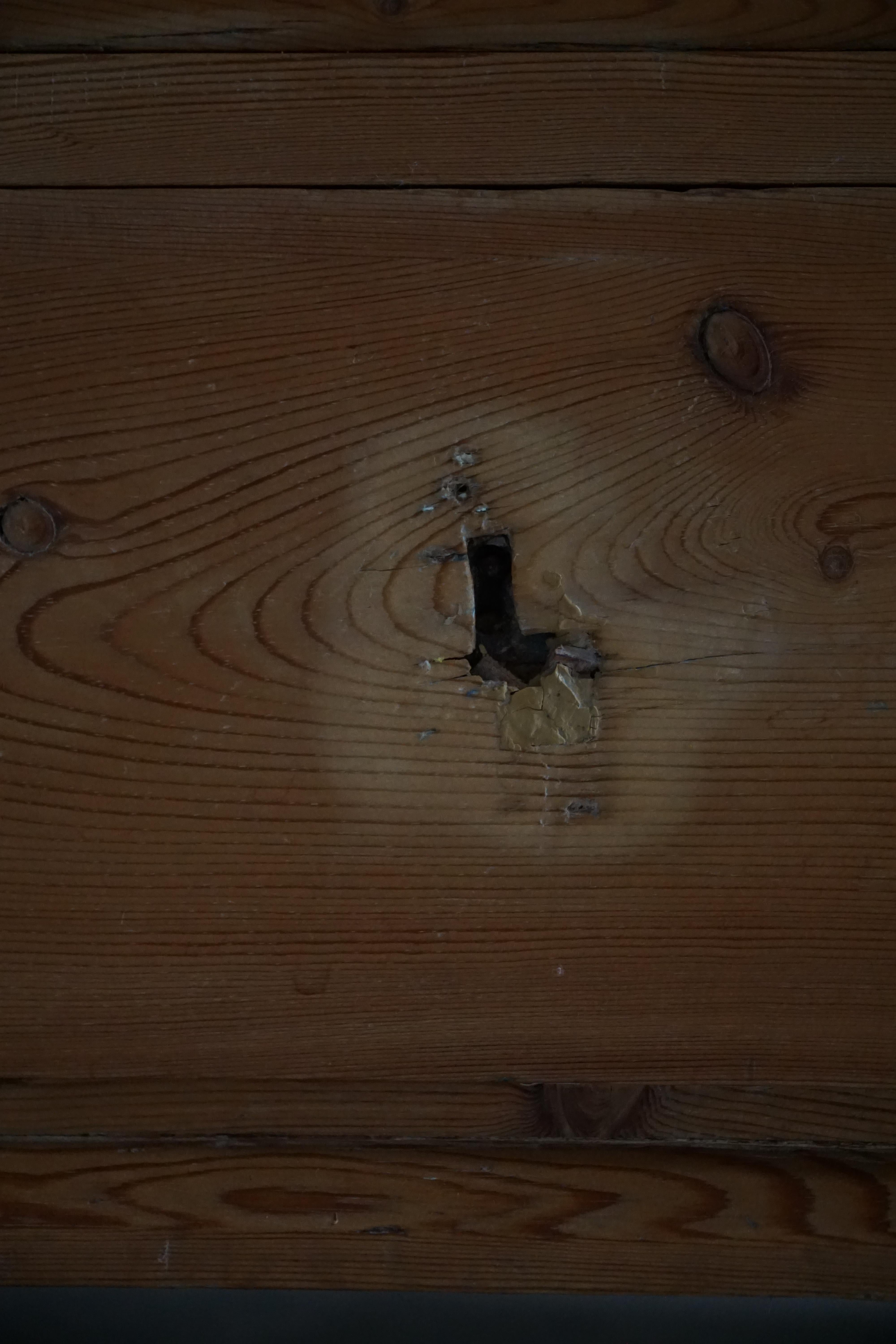 Antique Danish Chest of Drawers in Pine with Ball Feets, Late 19th Century For Sale 8