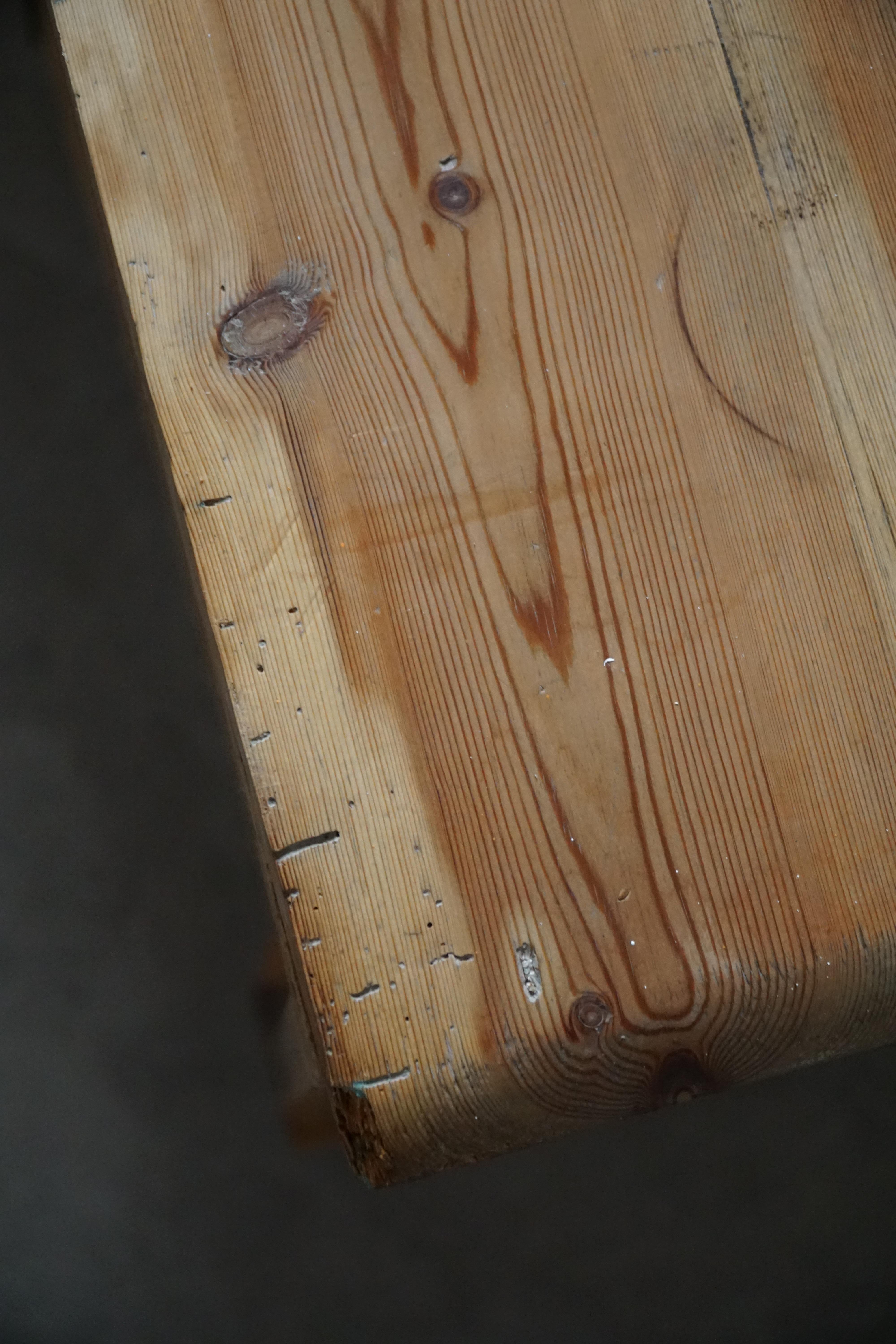 Antique Danish Chest of Drawers in Pine with Ball Feets, Late 19th Century For Sale 3