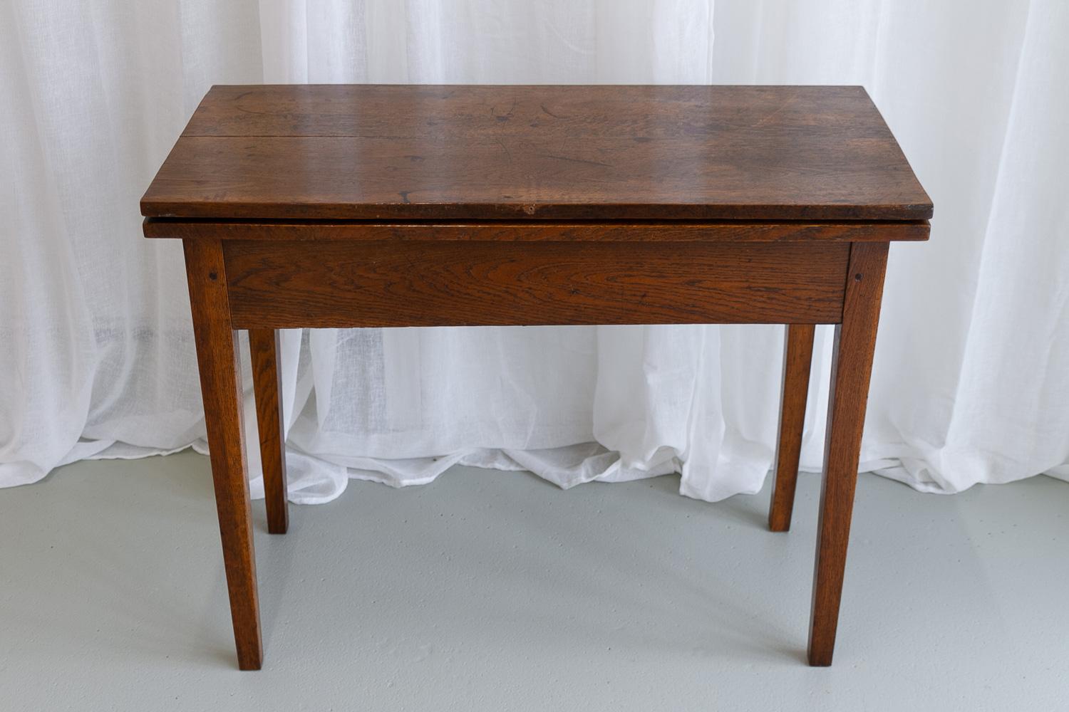 Baroque Antique Danish Console Table in Oak, Early 1800s. For Sale
