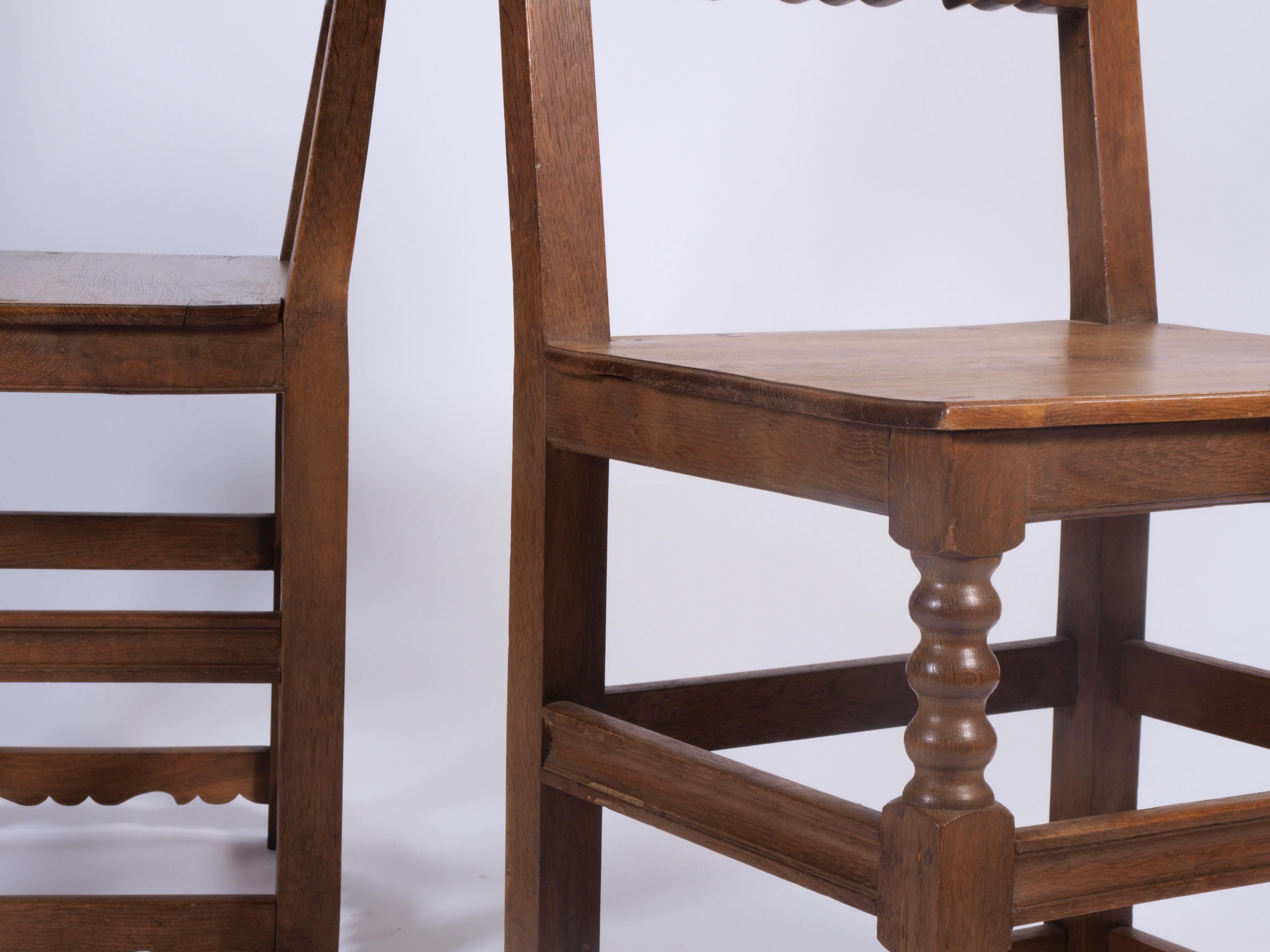 Antique Danish Dowel Wood Chairs, 1800s 2