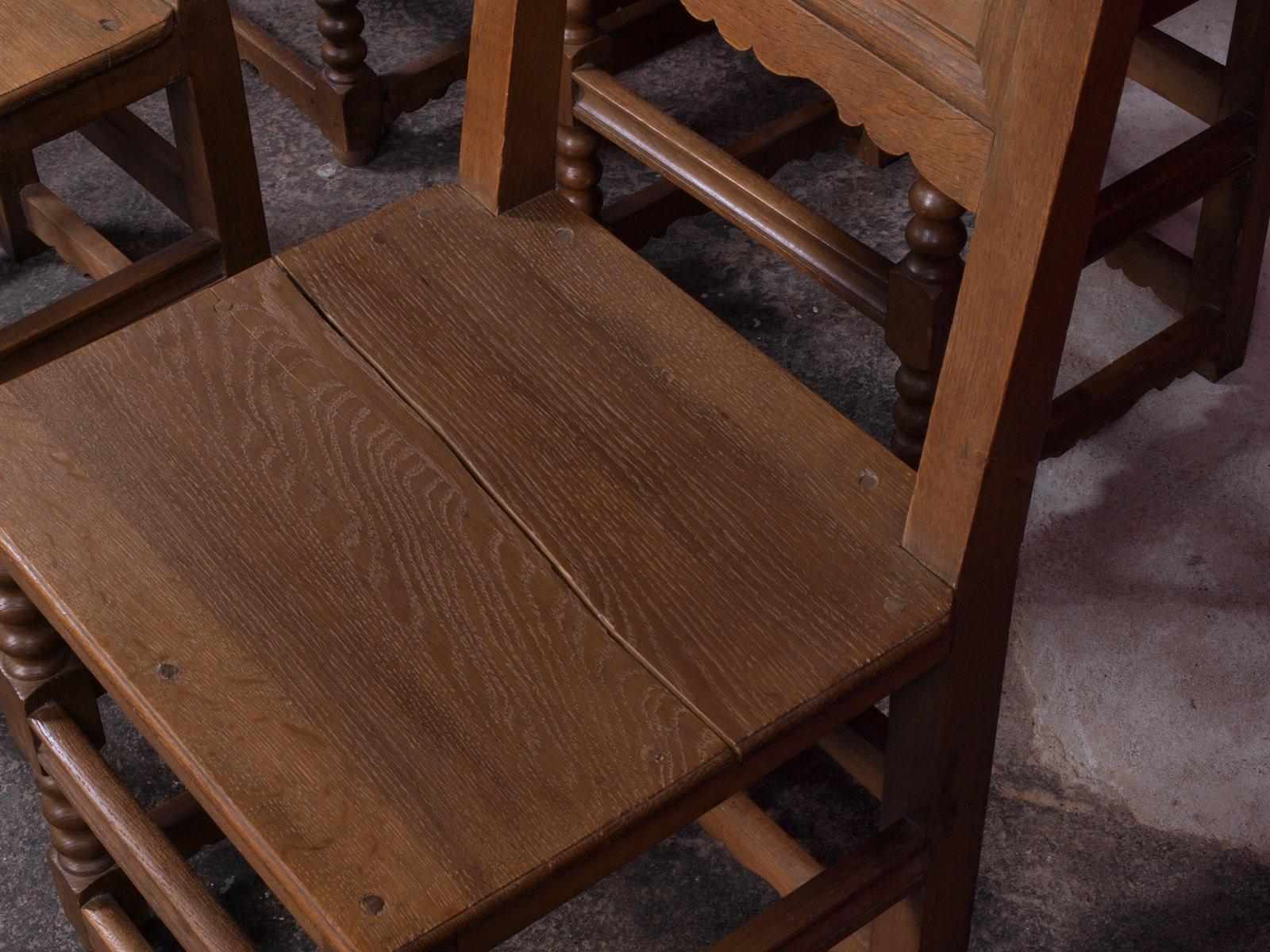 Antique Danish Dowel Wood Chairs, 1800s 5