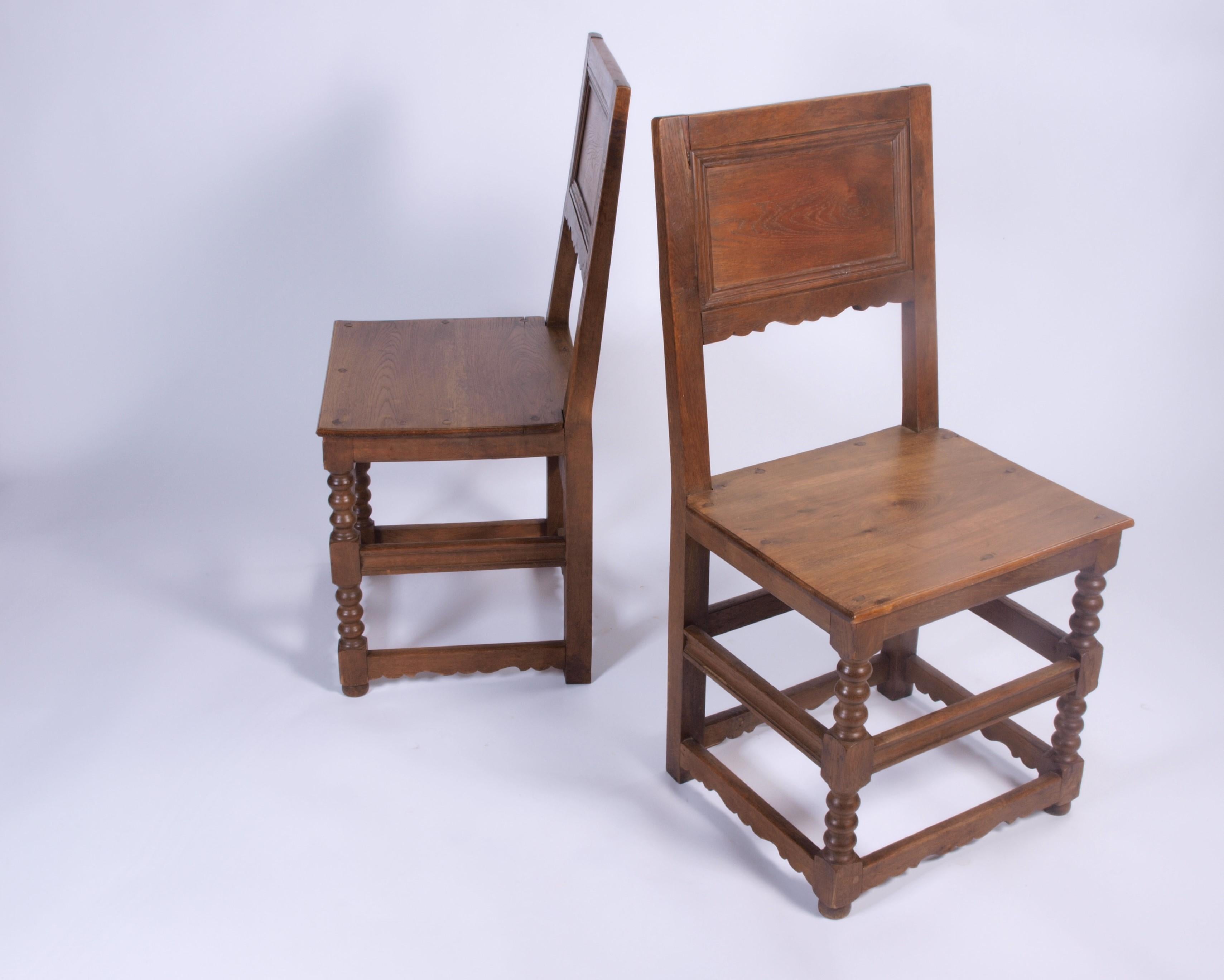 Antique Danish Dowel Wood Chairs, 1800s 1
