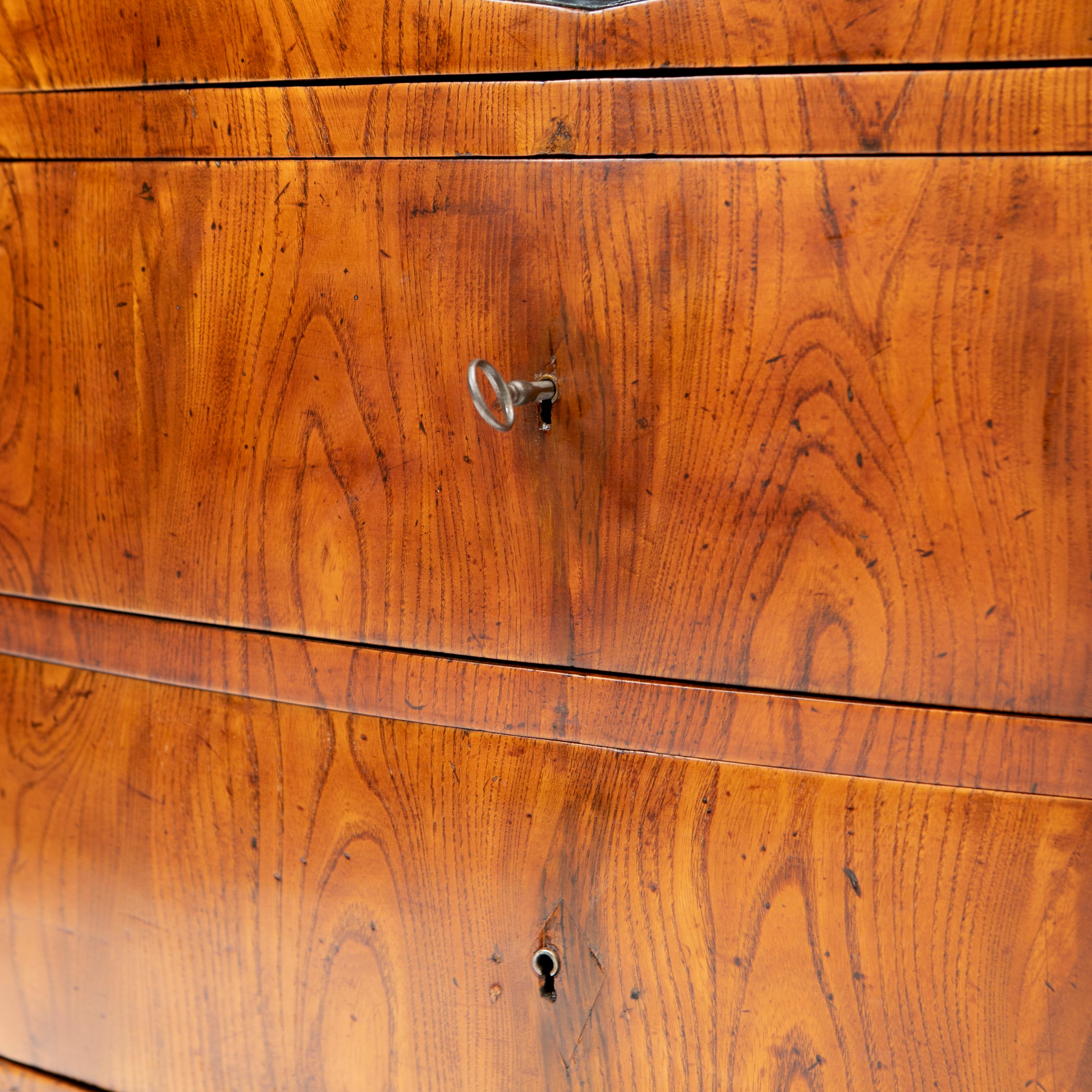 Danish Empire Elm Chest of Drawers For Sale 4