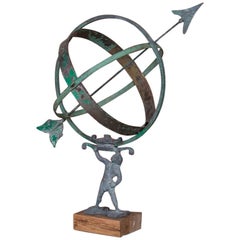 Antique Danish Garden Armillary / Sun Clock