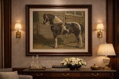 Antique Danish Horse Portrait 1898, Scandinavian Equesestrian Lithograph