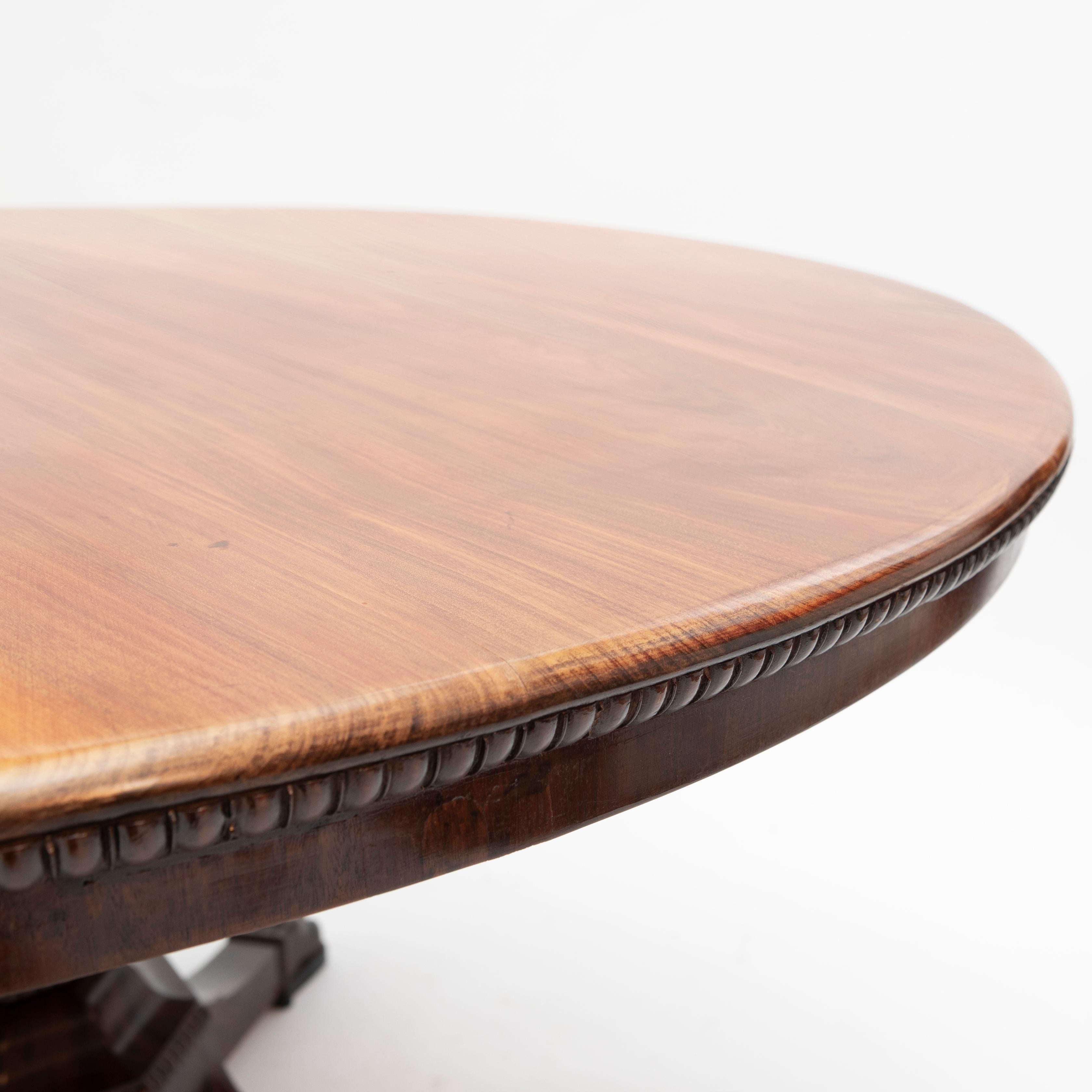 Biedermeier Danish Late Empire Mahogany Center Table For Sale