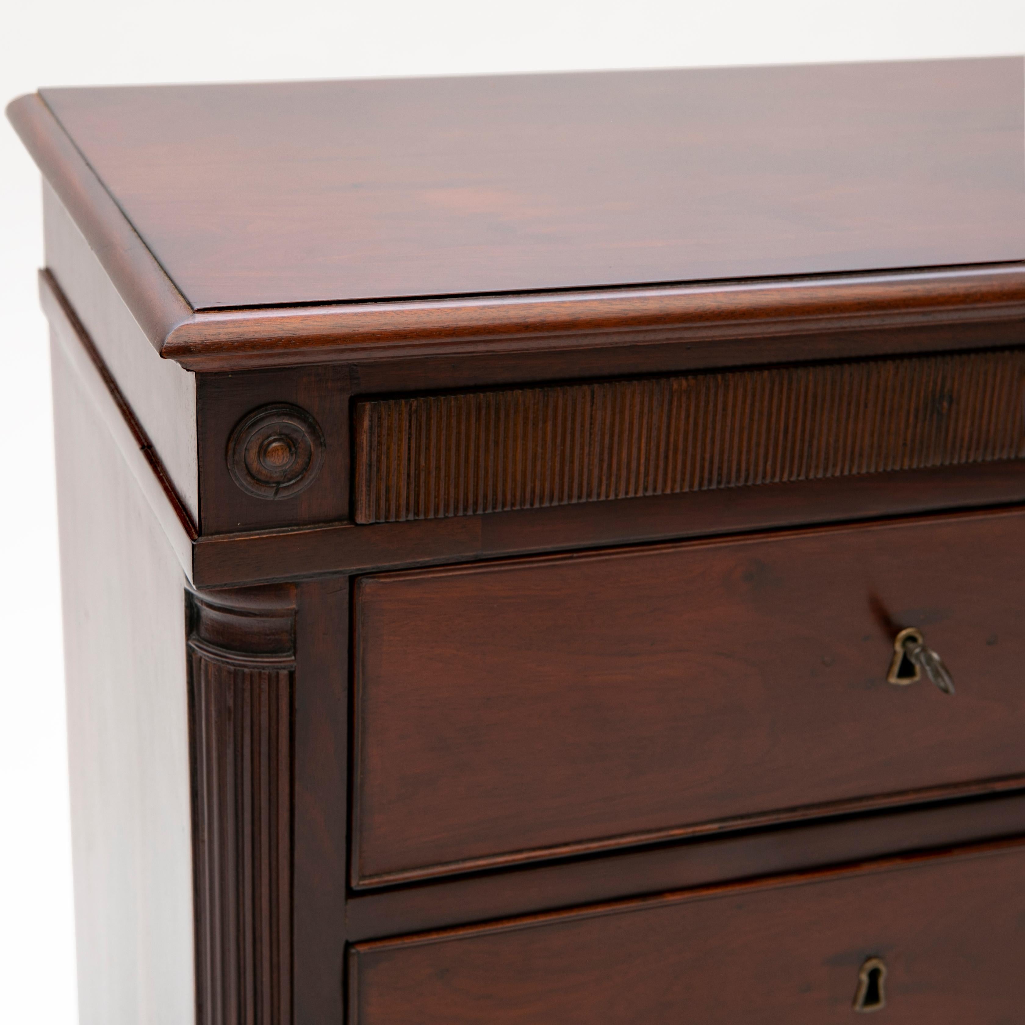 Antique Danish Louis XVI Mahogany Chest of Drawers For Sale 5