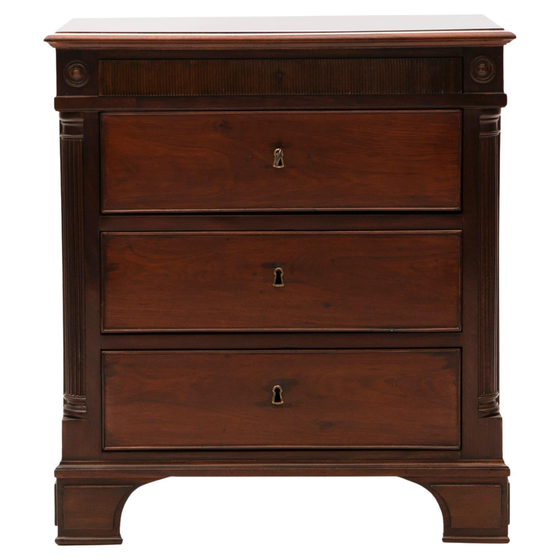Antique Danish Louis XVI Mahogany Chest of Drawers For Sale